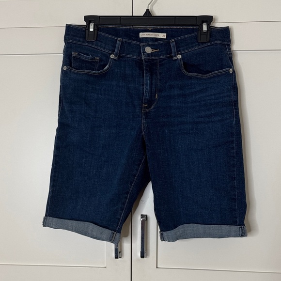 Levi's Pants - Levi’s Dark Blue Denim Classic Bermuda Shorts size 29